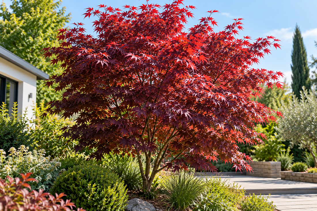 Acer Fireglow : un érable rouge adapté au soleil ?